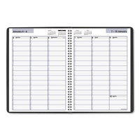 Weekly Appointment Book, 11 X 8, Black, 2021