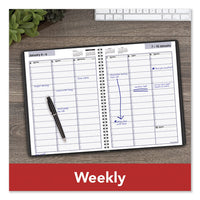 Weekly Appointment Book, 11 X 8, Black, 2021