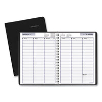 Weekly Appointment Book, 11 X 8, Black, 2021