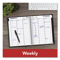 Hardcover Weekly Appointment Book, 11 X 8, Black, 2021