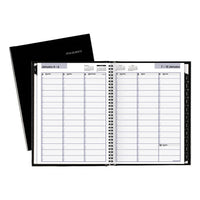 Hardcover Weekly Appointment Book, 11 X 8, Black, 2021