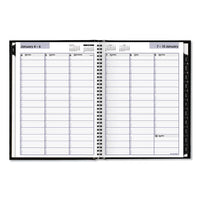 Hardcover Weekly Appointment Book, 11 X 8, Black, 2021