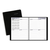 Open-schedule Weekly Appointment Book, 8.75 X 7, Black, 2021