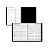 Open-schedule Weekly Appointment Book, 8.75 X 7, Black, 2021