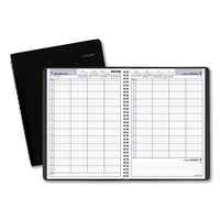 Four-person Group Daily Appointment Book, 11 X 8, Black, 2021