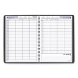 Four-person Group Daily Appointment Book, 11 X 8, Black, 2021