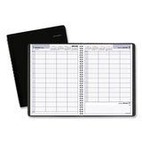 Four-person Group Daily Appointment Book, 11 X 8, Black, 2021