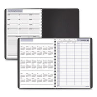 Four-person Group Daily Appointment Book, 11 X 8, Black, 2021