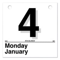 Today Is Daily Wall Calendar Refill, 6 X 6, White, 2021