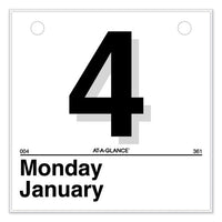 Today Is Daily Wall Calendar Refill, 6 X 6, White, 2021