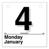 Today Is Daily Wall Calendar Refill, 6 X 6, White, 2021