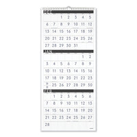 Contemporary Three-monthly Reference Wall Calendar, 12 X 27, 2020-2022