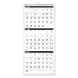 Contemporary Three-monthly Reference Wall Calendar, 12 X 27, 2020-2022