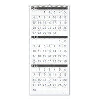 Contemporary Three-monthly Reference Wall Calendar, 12 X 27, 2020-2022