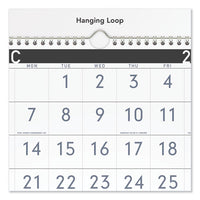 Contemporary Three-monthly Reference Wall Calendar, 12 X 27, 2020-2022