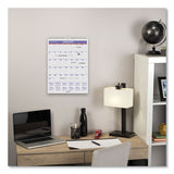 Monthly Wall Calendar With Ruled Daily Blocks, 8 X 11, White, 2021