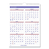 Monthly Wall Calendar With Ruled Daily Blocks, 8 X 11, White, 2021