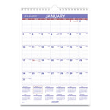 Monthly Wall Calendar With Ruled Daily Blocks, 8 X 11, White, 2021