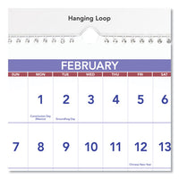 Horizontal-format Three-month Reference Wall Calendar, 24 X 12, 2021