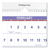 Horizontal-format Three-month Reference Wall Calendar, 24 X 12, 2021