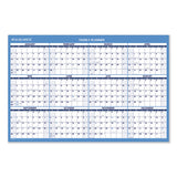 Horizontal Erasable Wall Planner, 36 X 24, Blue-white, 2021