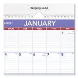 Monthly Wall Calendar With Ruled Daily Blocks, 12 X 17, White, 2021