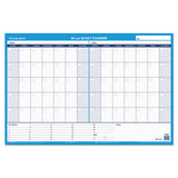 30-60-day Undated Horizontal Erasable Wall Planner, 36 X 24, White-blue,