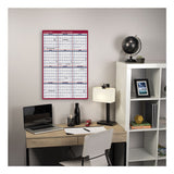 Erasable Vertical-horizontal Wall Planner, 24 X 36, Blue-red, 2021