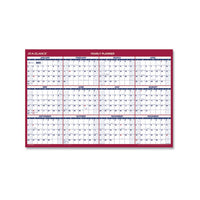 Erasable Vertical-horizontal Wall Planner, 24 X 36, Blue-red, 2021