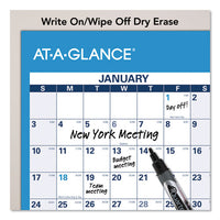 Horizontal Erasable Wall Planner, 48 X 32, Blue-white, 2021