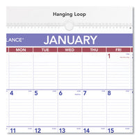 Monthly Wall Calendar With Ruled Daily Blocks, 15.5 X 22.75, White, 2021