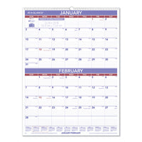 Two-month Wall Calendar, 22 X 29, 2021