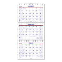 Move-a-page Three-month Wall Calendar, 12 X 27, Move-a-page, 2021