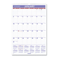 Erasable Wall Calendar, 12 X 17, White, 2021