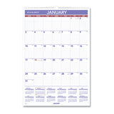 Erasable Wall Calendar, 15.5 X 22.75, White, 2021