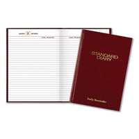 Standard Diary Recycled Daily Reminder, Red, 8.25 X 5.75, 2021