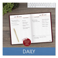 Standard Diary Recycled Daily Reminder, Red, 8.25 X 5.75, 2021