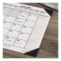 Two-color Monthly Desk Pad Calendar, 22 X 17, 2021