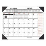 Two-color Monthly Desk Pad Calendar, 22 X 17, 2021