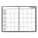 Monthly Planner, 12 X 8, Black Two-piece Cover, 2020-2021