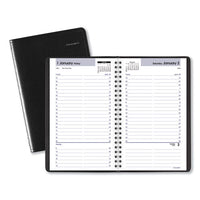 Daily Appointment Book With Hourly Appointments, 8 X 5, Black, 2021