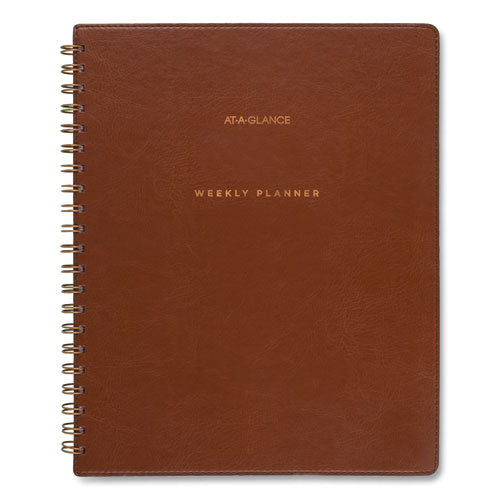 Signature Collection Academic Planner, 11.5 X 8, Distressed Brown, 2021-2022