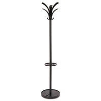 Brio Coat Stand, 13.75w X 13.75d X 66.25h, Black