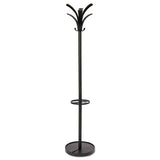 Brio Coat Stand, 13.75w X 13.75d X 66.25h, Black