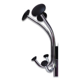 Chromy Coat Stand, 12 Knobs, 16w X 16d X 70.5h, Chrome-black