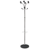 Chromy Coat Stand, 12 Knobs, 16w X 16d X 70.5h, Chrome-black