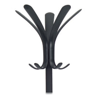 Cleo Coat Stand, Stand Alone Rack, Ten Knobs, Steel-plastic, 19.75w X 19.75d X 68.9h, Black