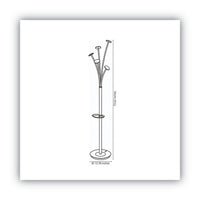 Festival Coat Stand With Umbrella Holder, 5 Knobs, 14w X 14d X 73.67h, Black