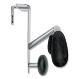 Hanger Shaped Partition Coat Hook, Silver-black, 15 X 4 1-2 X 7 7-8