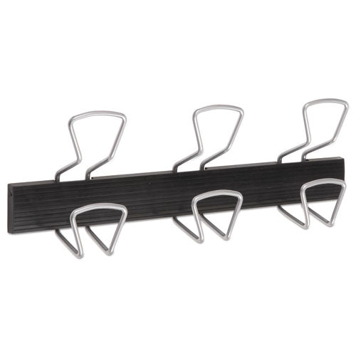 Wall-mount Coat Hooks, Metal, Silver, 22 Lb, 18.11" X 2.95" X 6.45"